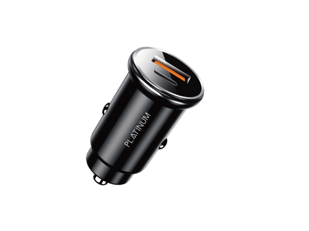 Buy Platinum Mini Car Charger PD 20W + QC - Fast Charging, Black in Qatar Buy Platinum Mini Car Charger PD 20W + QC - Fast Charging, Black in Qatar